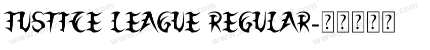 Justice League Regular字体转换